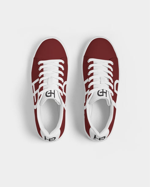 HEED NYC Women's Classic Red Wine Vegan Leather Sneaker